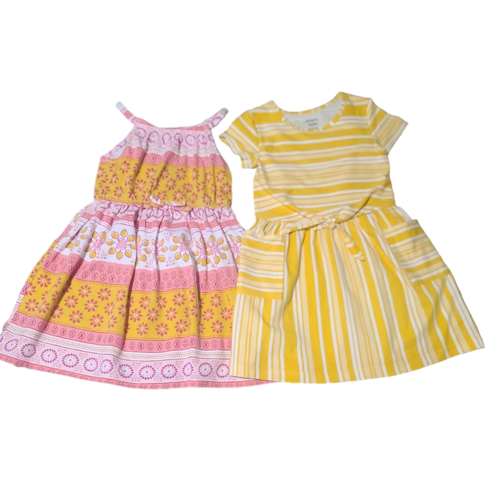 Girl's 4T Carter’s 100% Summer Dresses Bundle - Picture 1 of 8